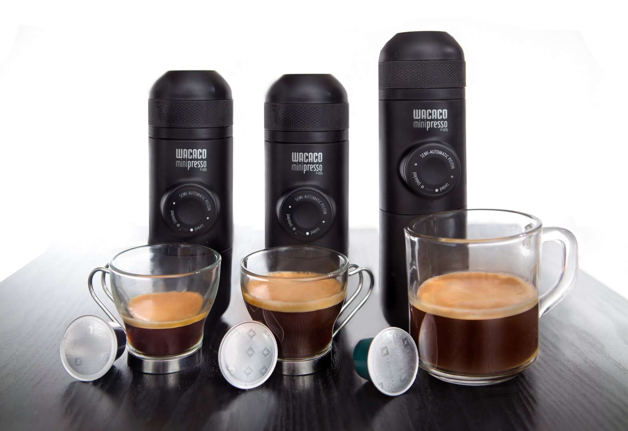 Wacaco Machine à café portable Minipresso NS Nespresso capsules