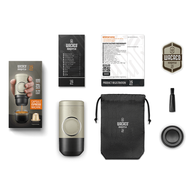 Wacaco | Minipresso NS2 | Tiny portable espresso machine | What is in the box