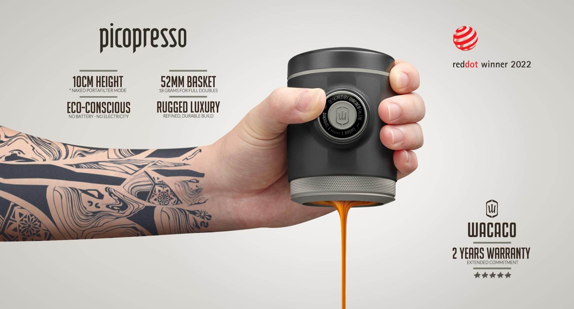 Wacaco | Picopresso | Pro-level Portable Espresso Machine